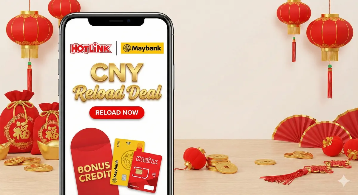 Hotlink Prepaid X Maybank CNY Reload Deal (Free RM5 top up pin!)